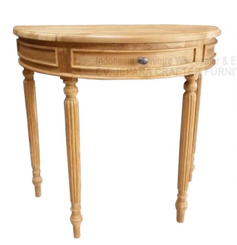 HALF MOON CONSOLE TABLE 1 DRAWER BUBUT JFWCT-003